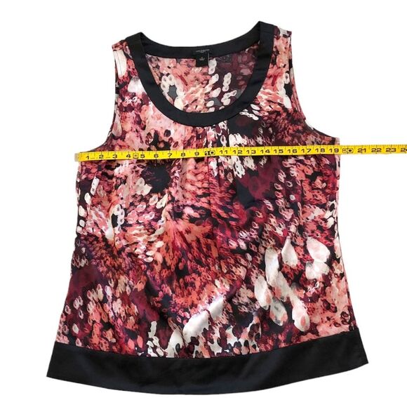 Ann Taylor Factory Women’s Burgundy, Mauve, White & Black Satin Tank Size 12 - Picture 6 of 11